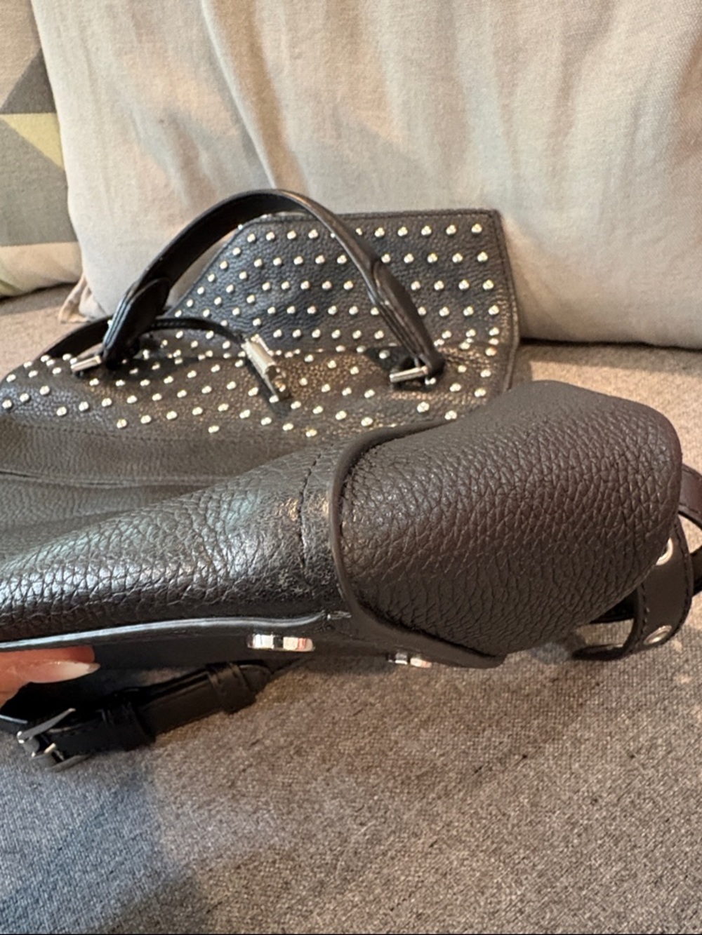 🖤 Michael Kors Black Studded Leather Bristol Satchel 🖤 - Picture 15 of 16